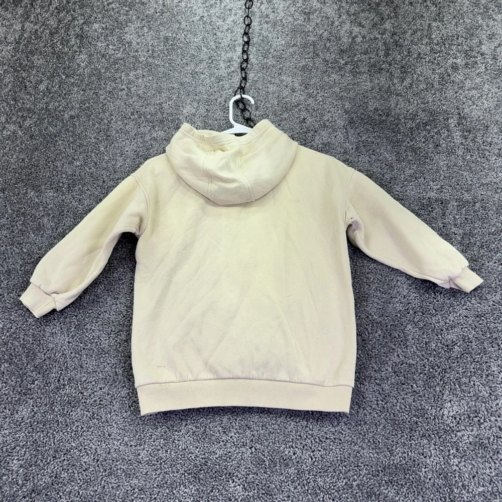 Nike Hoodie Womens XS Beige Fleece Pullover Pockets Small Swoosh Logo Casual